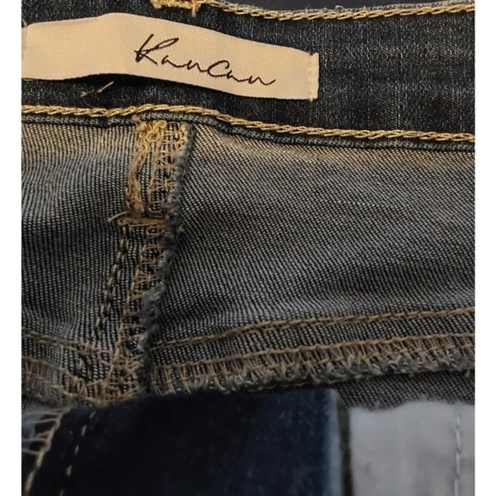 Women's Kancan‎ Distressed Raw Hem Denim Skirt Size 26